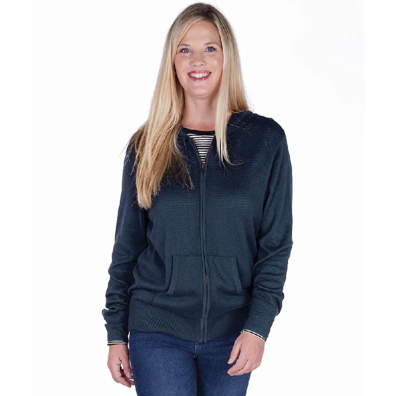 Charles River Women's Navy Heather Mystic Sweater Hoodie