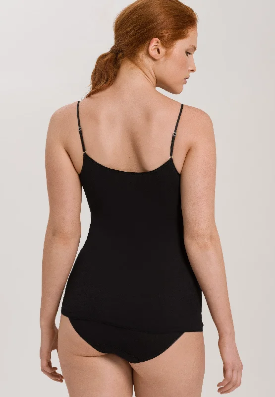 Cotton Seamless V-Neck Camisole | Black 71601-019