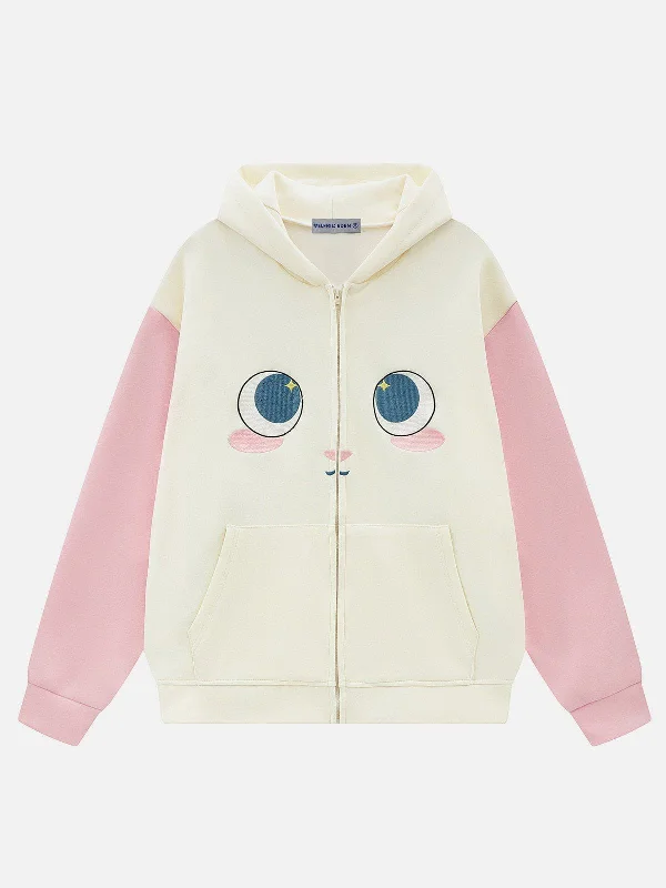 Aelfric Eden Embroidery Cartoon Rabbit Hoodie