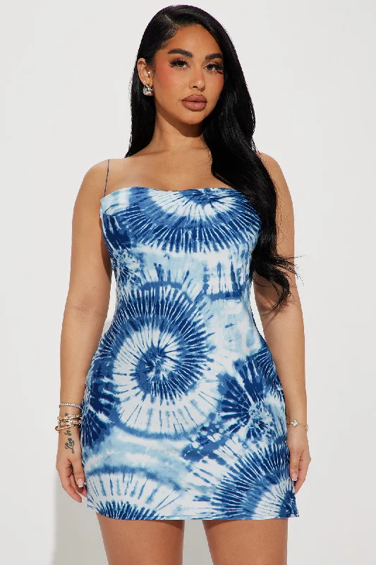 Alissa Stain Mini Dress - Blue/combo