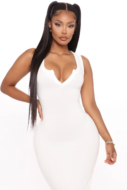 All You Need Midi Dress - White