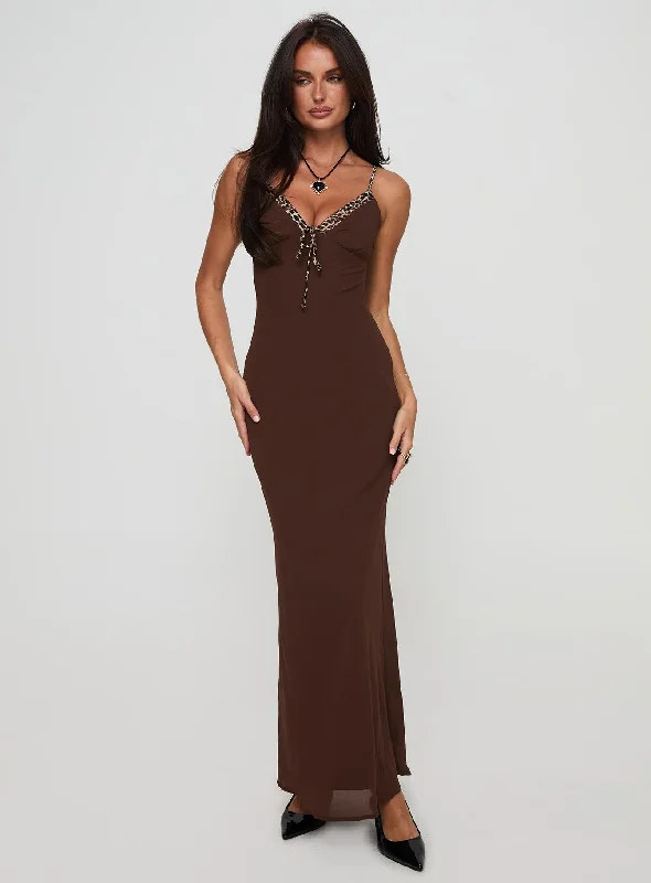 Moorey Maxi Dress Brown