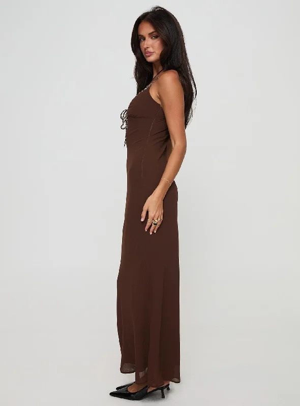 Moorey Maxi Dress Brown