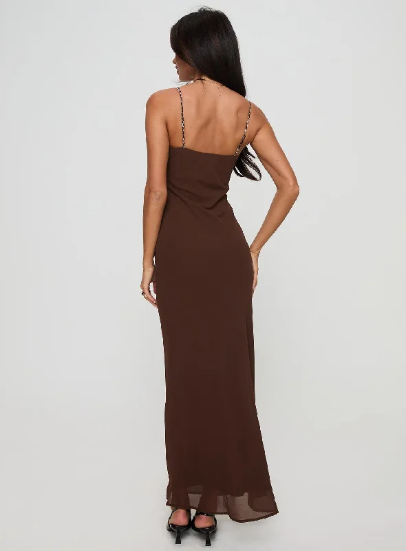 Moorey Maxi Dress Brown