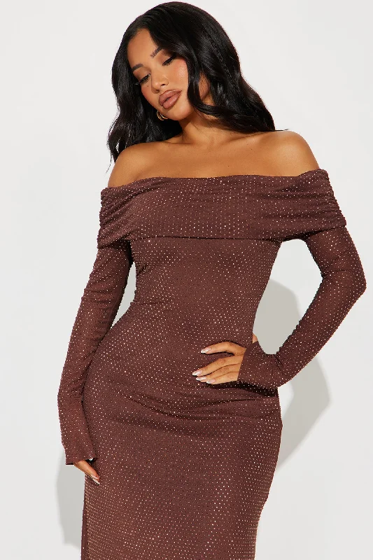 Austin Embellished Maxi Dress - Chocolate