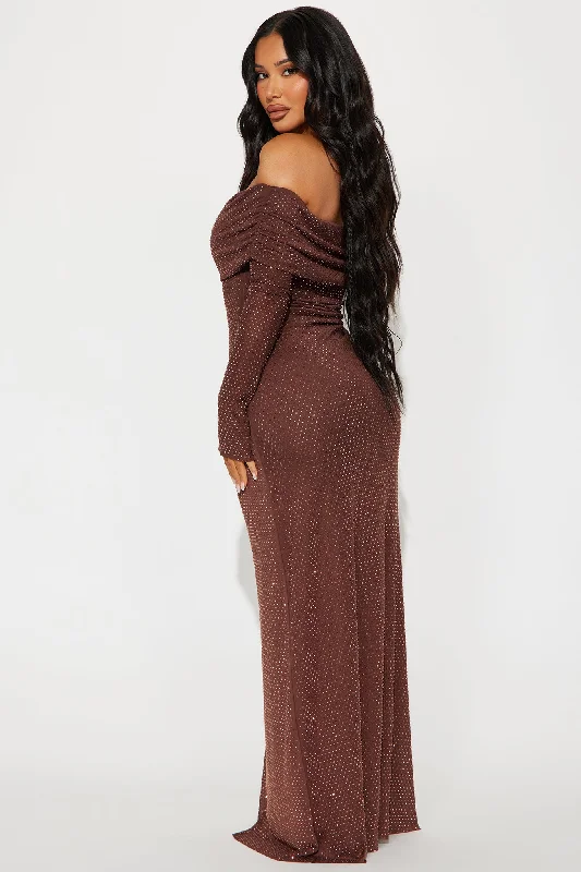 Austin Embellished Maxi Dress - Chocolate