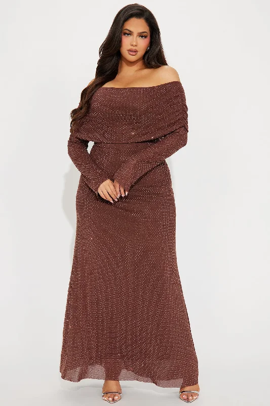 Austin Embellished Maxi Dress - Chocolate