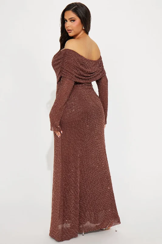 Austin Embellished Maxi Dress - Chocolate