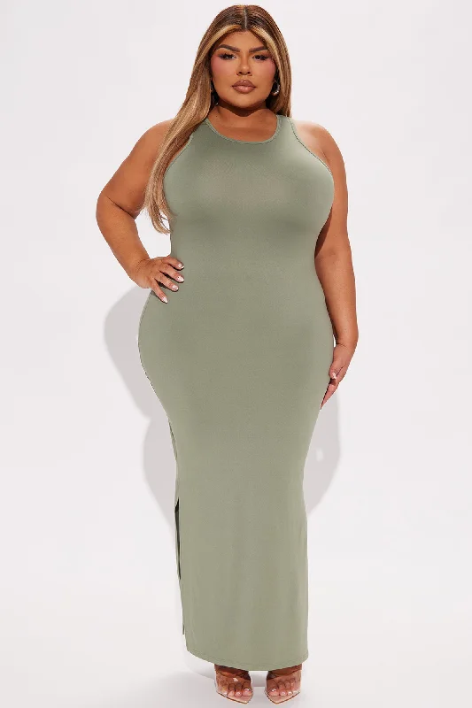 Bella Ann Midi Dress - Olive