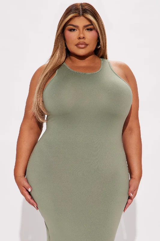 Bella Ann Midi Dress - Olive