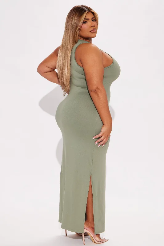 Bella Ann Midi Dress - Olive