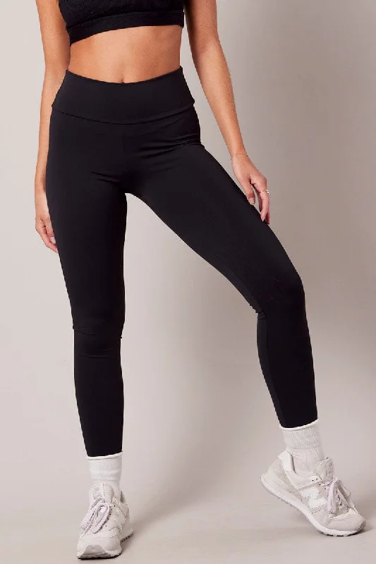 Black Leggings High Rise