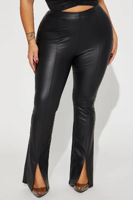 Bottoms Up Split Hem Legging - Black