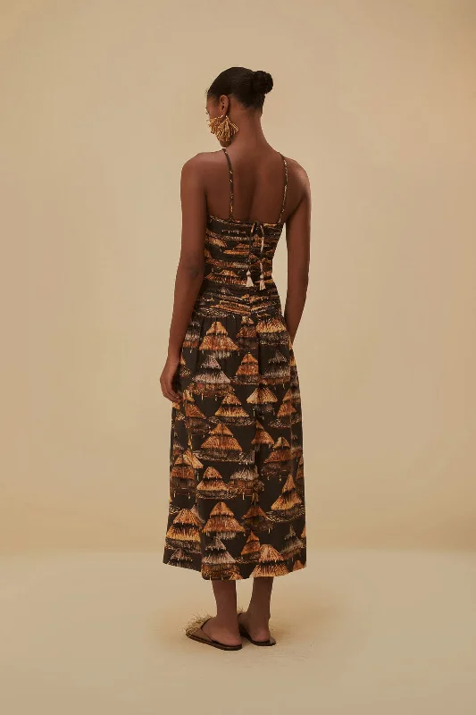 Brown Shuhu Maxi Dress Sleeveless