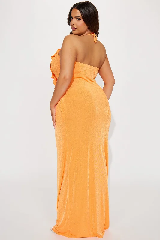 Cabo Slinky Maxi Dress - Orange