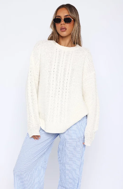 Candlelit Knit Sweater Snow