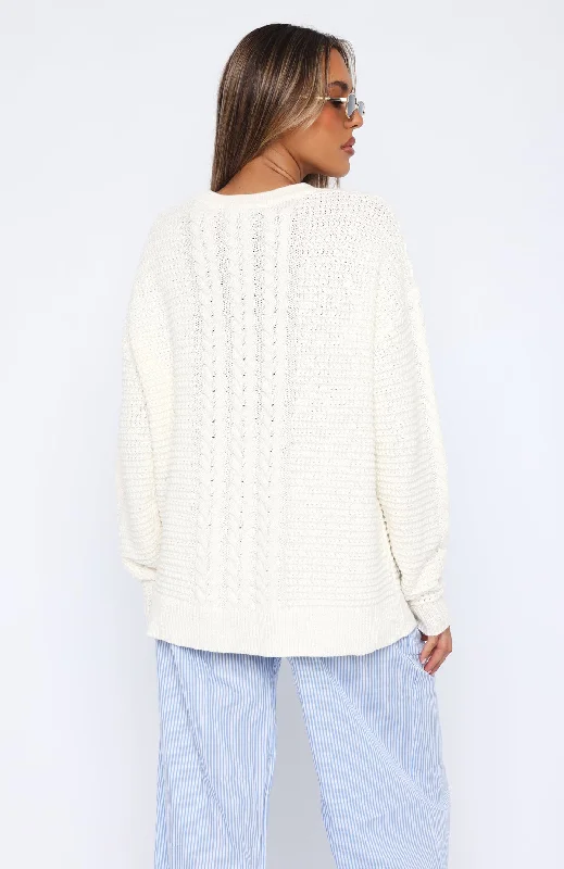 Candlelit Knit Sweater Snow