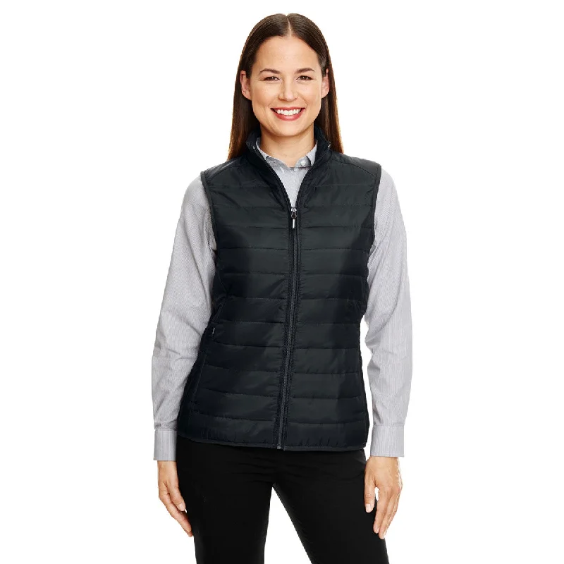 Core 365 Women's Black Prevail Packable Puffer Vest