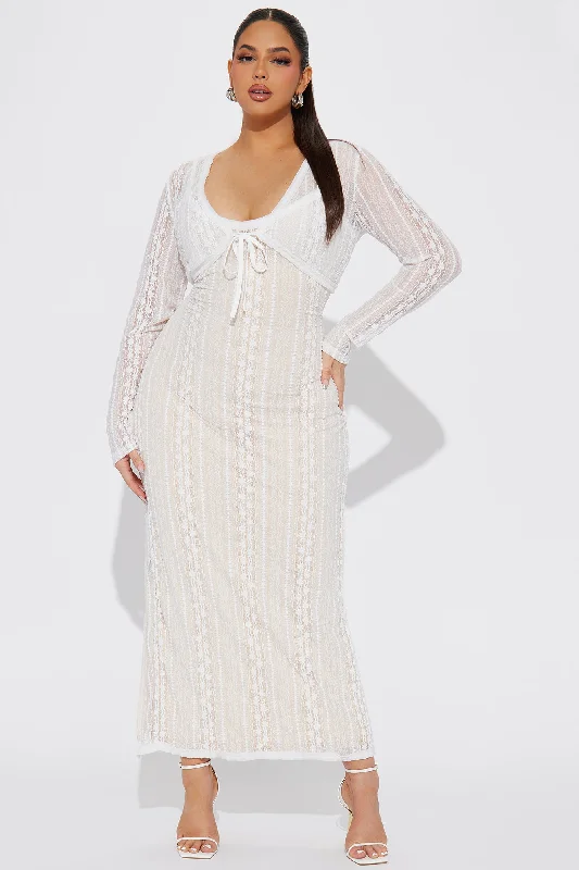 Chelsi Lace Maxi Dress Set - White