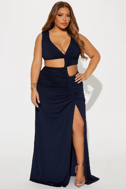 Classic And Fantastic Maxi Dress - Navy