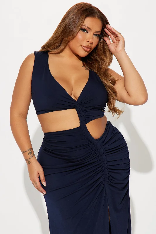 Classic And Fantastic Maxi Dress - Navy