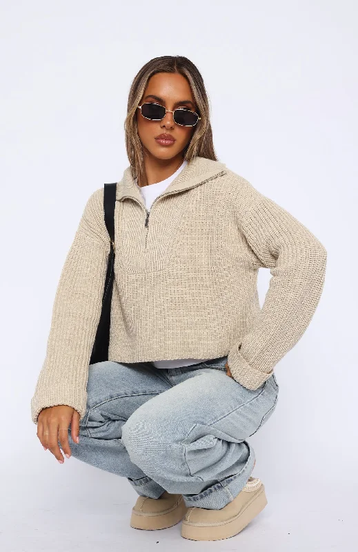 Cosy Embrace Knit Sweater Oat