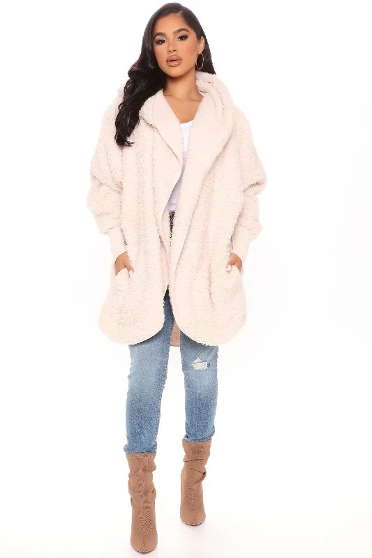 Cozied Up Together Faux Sherpa Jacket - Oatmeal