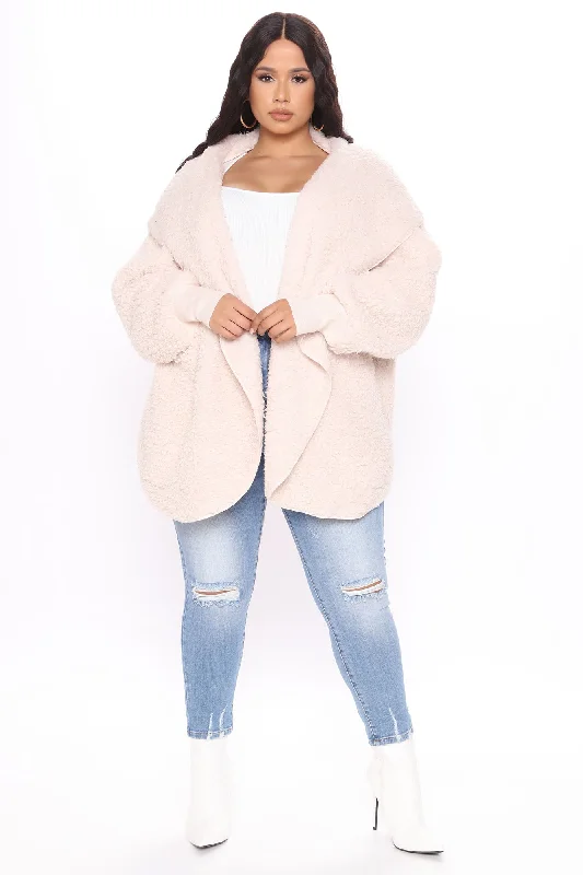 Cozied Up Together Faux Sherpa Jacket - Oatmeal