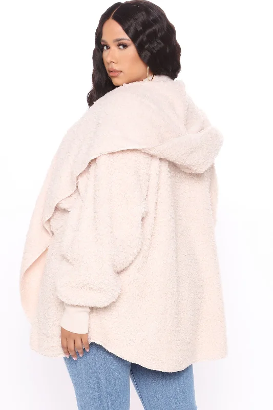 Cozied Up Together Faux Sherpa Jacket - Oatmeal