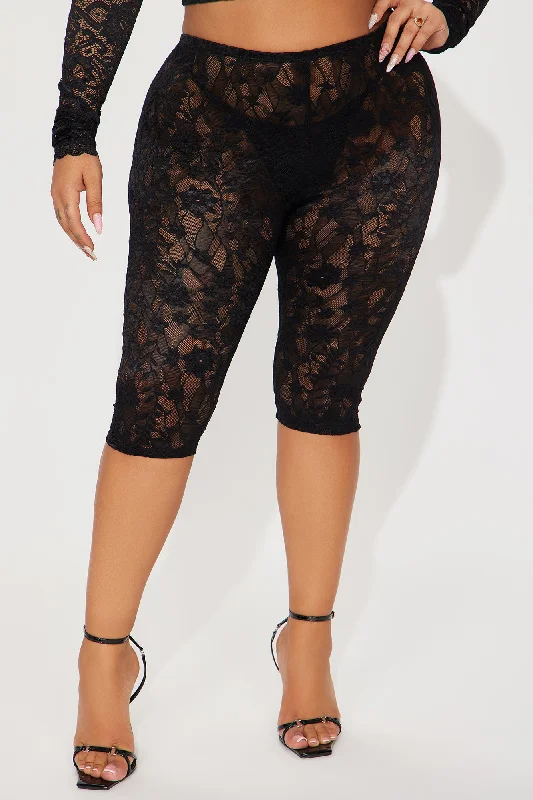 Current Mood Lace Capri Legging - Black