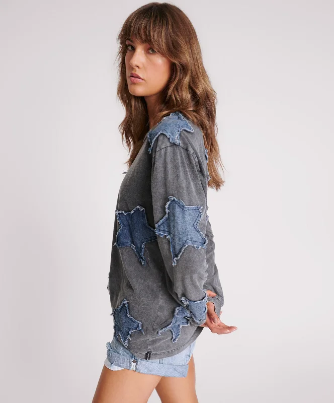 DENIM STAR BOYFRIEND LONGSLEEVE TEE