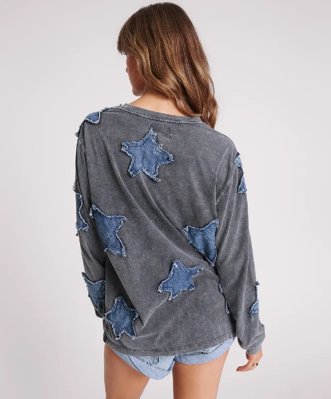 DENIM STAR BOYFRIEND LONGSLEEVE TEE