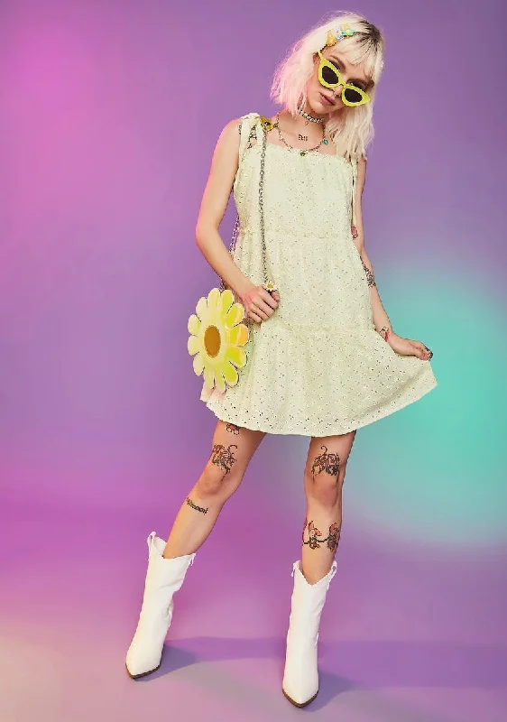 Dude Gimme Some Sugar Eyelet Babydoll Dress