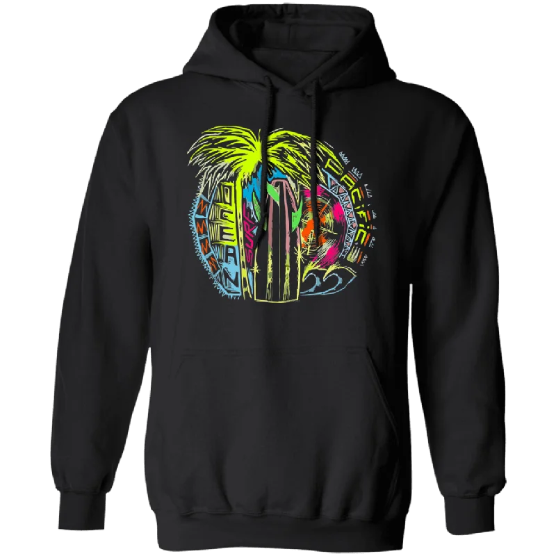 Neon Palms Fleece Hoodie