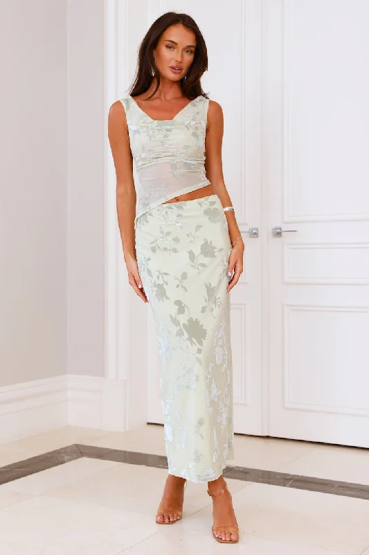 Garden Grove Maxi Skirt Sage