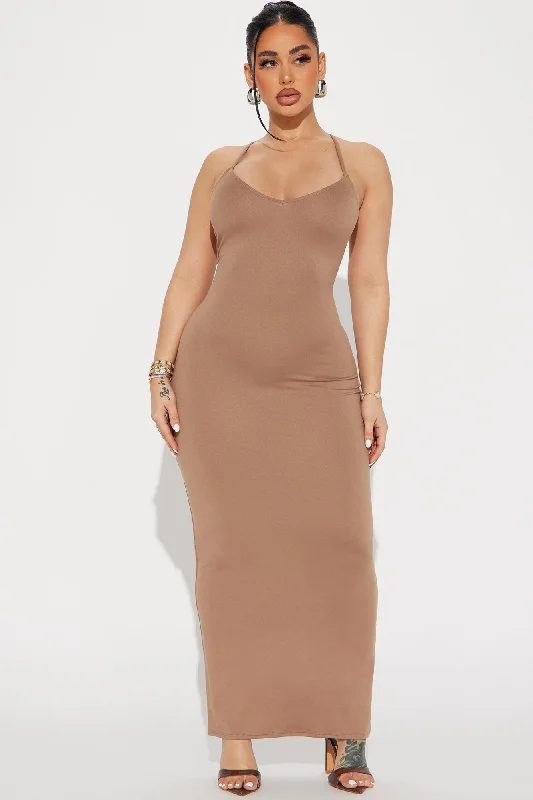 Going Everywhere Maxi Dress - Taupe