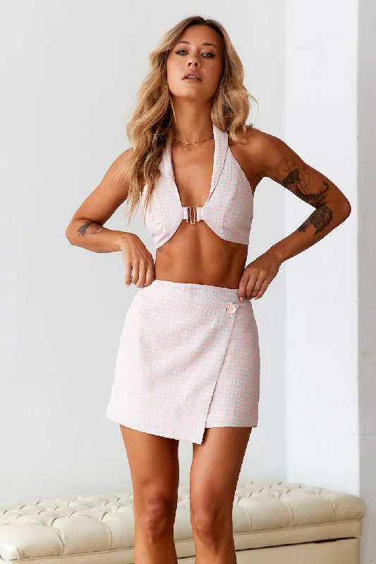 HELLO MOLLY Baby Doll Mini Skirt Pink