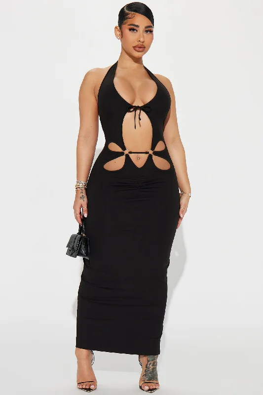 Ibiza Summer Maxi Dress - Black