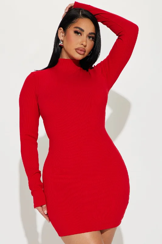 Iris Snatched Mini Dress - Red