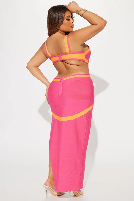 Jocie Bandage Maxi Dress - Pink/combo