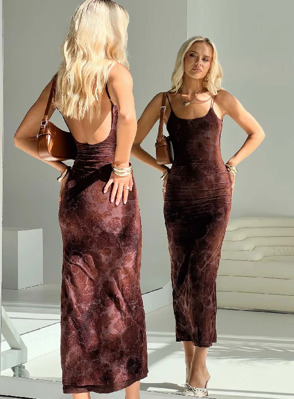 Knox Maxi Dress Chocolate