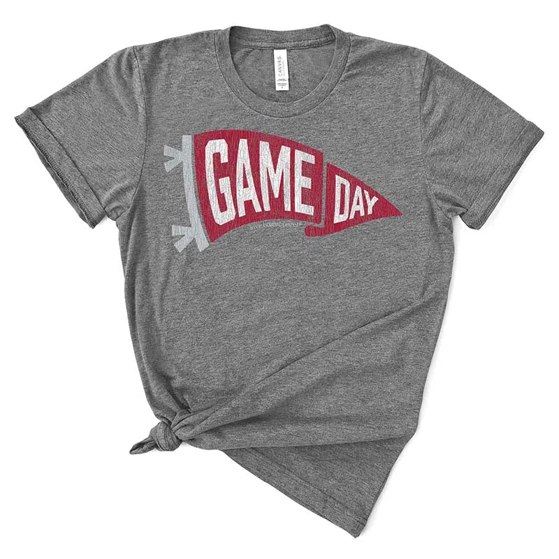 Gameday Pennant Short Sleeve T-Shirt in Crimson