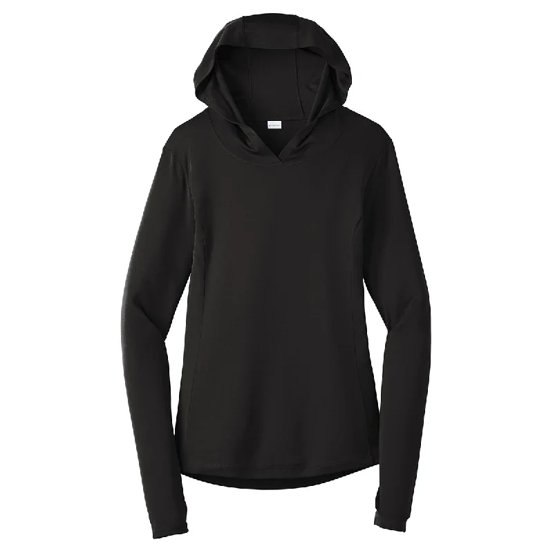 Sport-Tek Women's Black PosiCharge Competitor Hooded Pullover