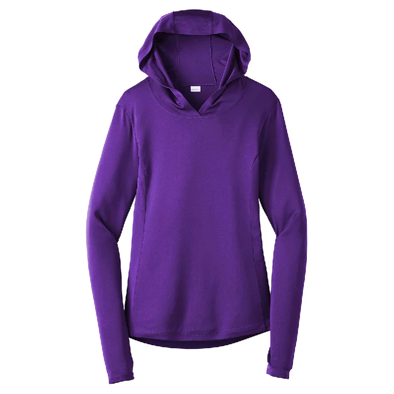 Sport-Tek Women's Purple PosiCharge Competitor Hooded Pullover