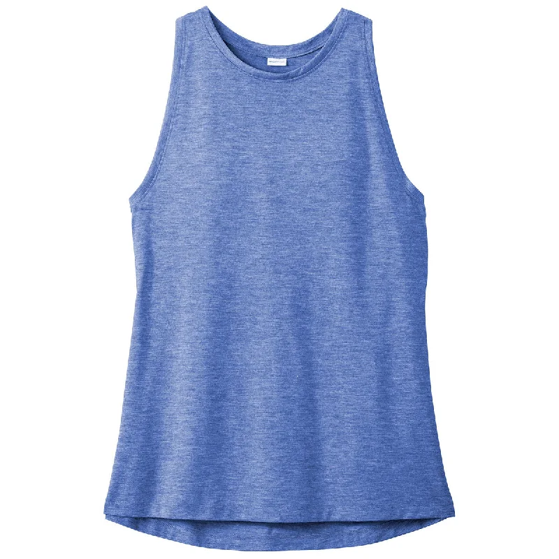 Sport-Tek Women's True Royal Heather PosiCharge Tri-Blend Wicking Tank