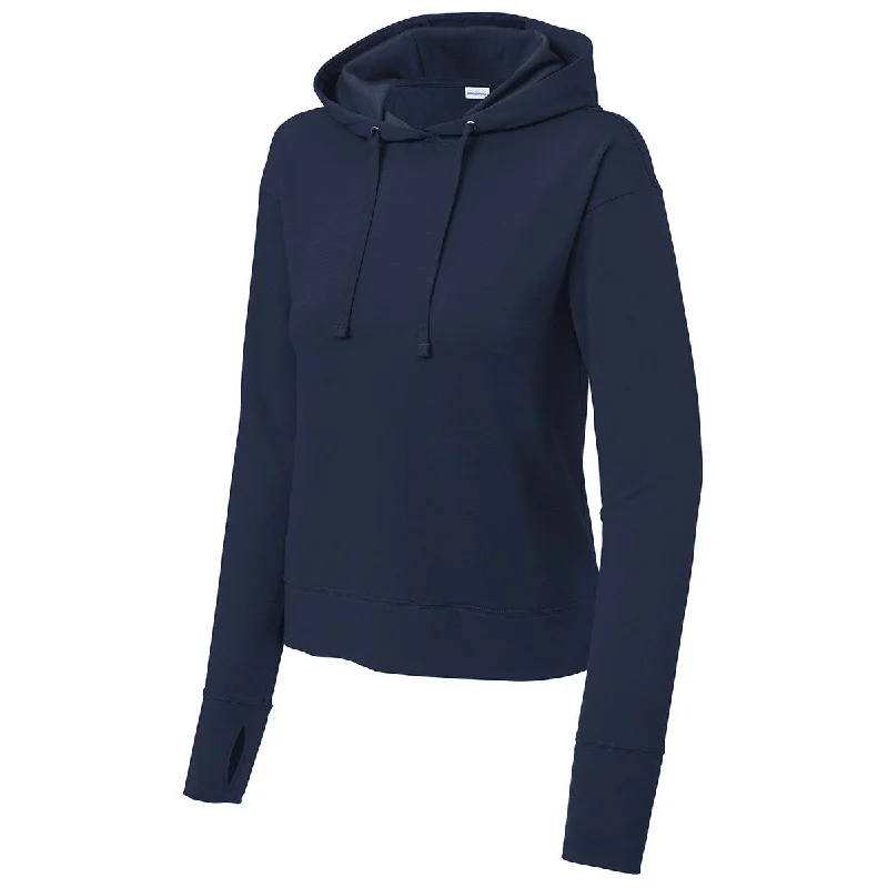 Sport-Tek Women's True Navy Sport-Wick Flex Fleece Pullover Hoodie