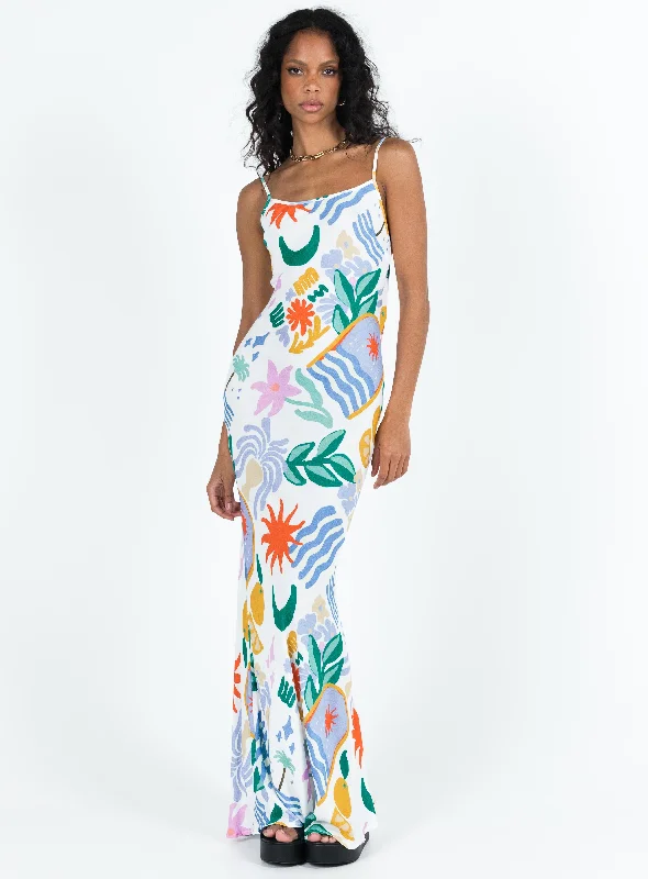 Luncheon Maxi Dress Blue Multi