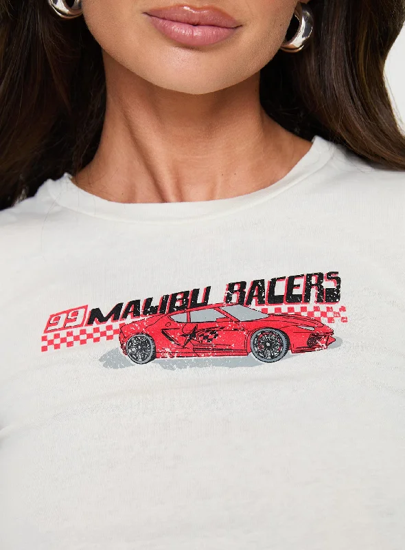 Malibu Racer Tee White