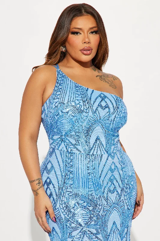 Maren Sequin Gown - Blue