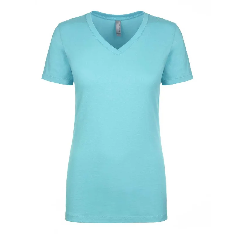 Next Level Women's Tahiti Blue Ideal V-Neck Tee